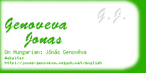 genoveva jonas business card